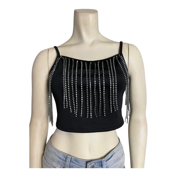 Festival Top Shirt Blouse Concert Summer Skimpy Beach Crop y2k Tank Boho M - Picture 2 of 12